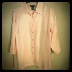 Pure Silk 100% Karen Arnold Woman Shirt 2X